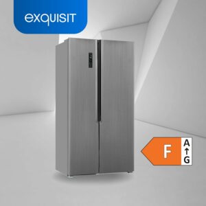 REFRIGERATEUR EXQUISIT SBS2 PORTES 422L INOX NOFROST ECRAN SBS135-040