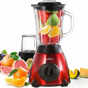 MIXEUR HOMELUX 4 SPEED MULTIFONCTION 1.5L HY-912 RED
